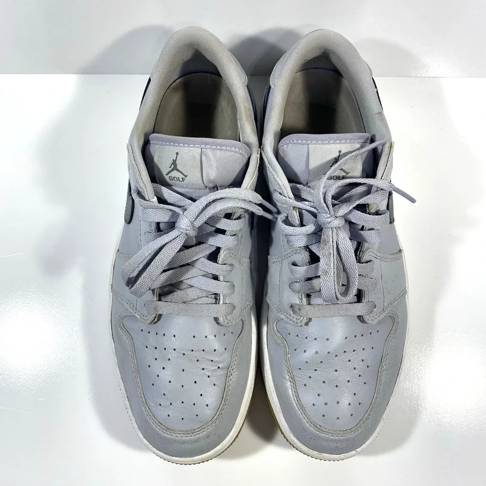 Nike Mens Size 9.5 Air Jordan 1 Low Golf Wolf Grey Gum Golf Shoes DD9315-006